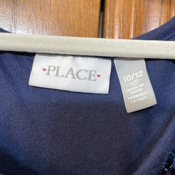 CHILDRENS PLACE UEC Girls Large (10/12) Blue Sequin Holiday Dress Plaid Skirt - Picture 8 of 14